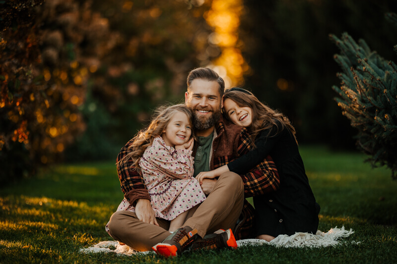 GAUPERfamilies owners and their family during a golden hour session West Michigan